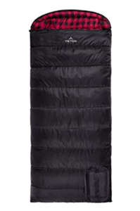 TETON Sports 101R Celsius XXL -18C/0F Sleeping Bag; 0 Degree Sleeping Bag Great for Cold Weather Camping; Black, Right Zip