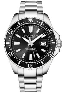 Stuhrling Original Watches for Men - Pro Diver Watch - Sports Watch for Men with Screw Down Crown for 330 Ft. of Water Resistance - Analog Dial, Quartz Movement