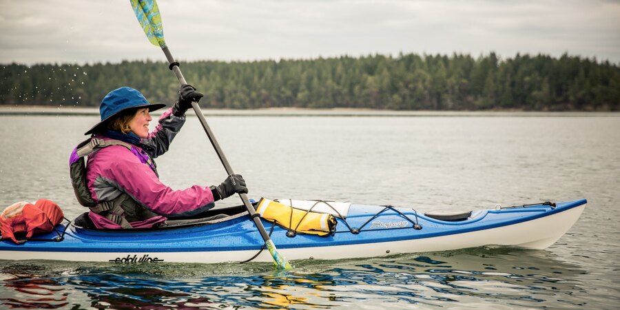girl sitting in kayak